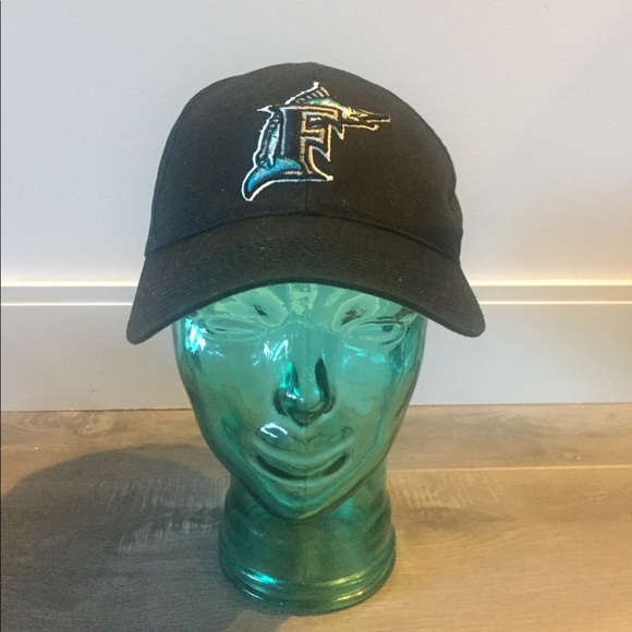 MLB Other - Vintage Miami Marlins MLB Hat Black Old Logo.